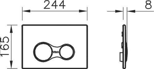 Кнопка смыва VitrA Sirius 740-0486 матовый хром фото 5