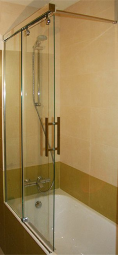 Шторка на ванну GuteWetter Slide Pearl GV-862 левая 75 см стекло бесцветное, профиль хром