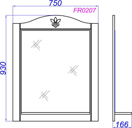 Зеркало Aqwella Franchesca 75 фото 5