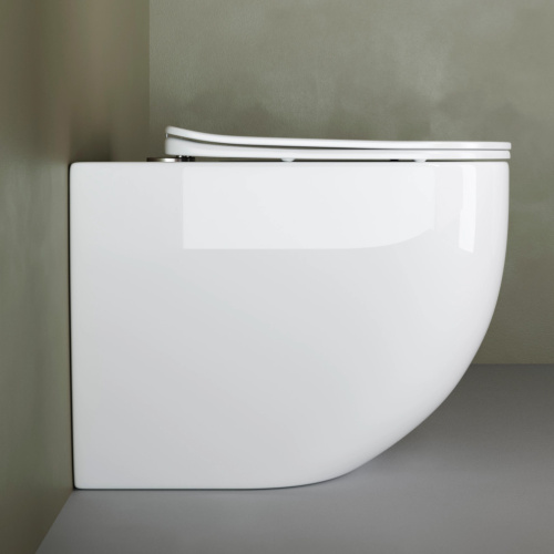 Унитаз приставной Ceramica Nova Mia CN1810 с микролифтом, безободковый фото 3