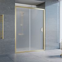 Душевая дверь в нишу Vegas Glass ZP 140 09 10 профиль золото, стекло сатин