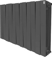 Радиатор биметаллический Royal Thermo Piano Forte 500 noir sable 12 секций, черный