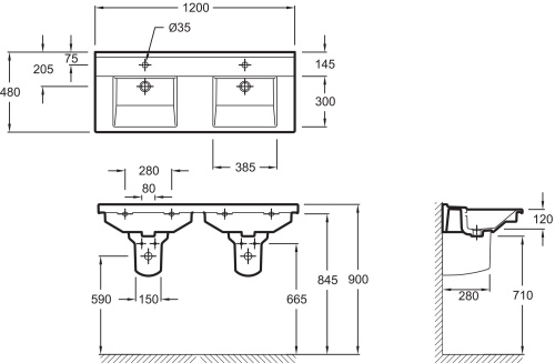 59 310 руб. Раковина Jacob Delafon Struktura EXF112 120 см, двойная фото 6 Раковина Jacob Delafon Struktura EXF112 120 см, двойная фото 6