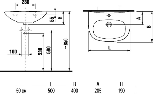 Раковина Jika Zeta 50 1039.0 фото 4