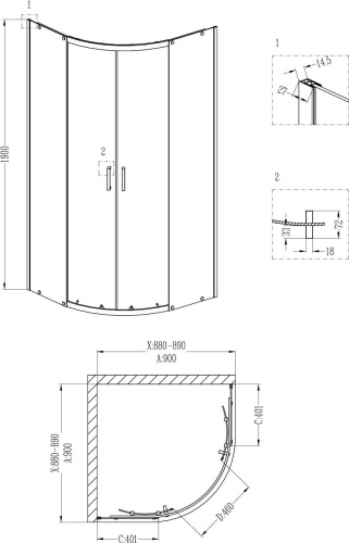 Душевой уголок Grossman Classic GR-0090 фото 7