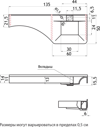 Раковина Цвет и Стиль Кулибинка 135 R фото 5