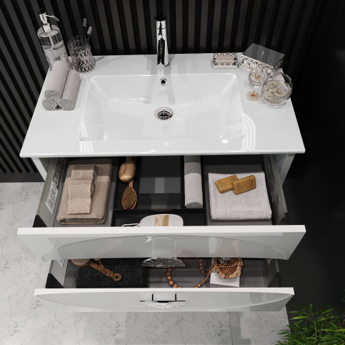 Мебель для ванной Opadiris Ибица 90 подвесная, фурнитура хром фото 4