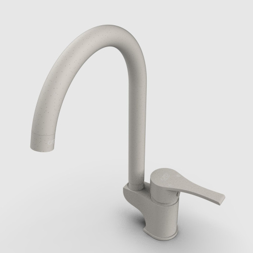 Смеситель GPD Atros MTE65-KG для кухонной мойки, кремовый фото 3