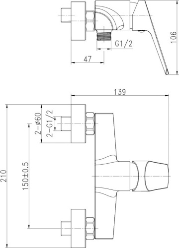 Смеситель Cersanit Flavis 63036 для душа фото 8