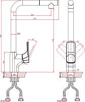 Смеситель D&K Berlin Freie DA1432501 для кухонной мойки