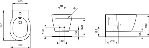 Биде подвесное Ideal Standard Connect E799701 фото 4