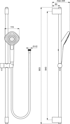 Душевой гарнитур Ideal Standard IdealRain B2238AA фото 3