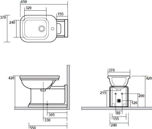 51 121 руб. Биде напольное Kerasan Waldorf 65 см фото 6 Биде напольное Kerasan Waldorf 65 см фото 6