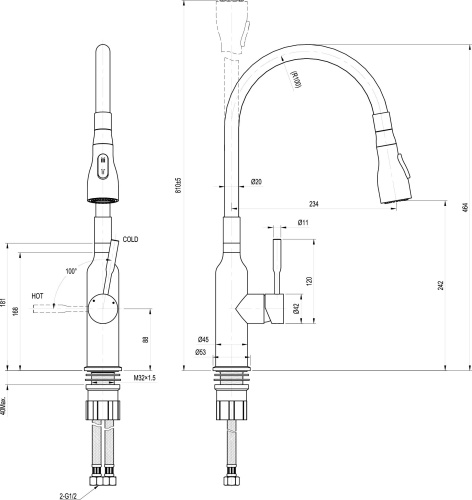 Смеситель Lemark Expert LM5082S-Gray для кухонной мойки + дозатор фото 4