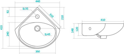 2 730 руб. Раковина Santek Ирис WH110514 угловой фото 3 Раковина Santek Ирис WH110514 угловой фото 3