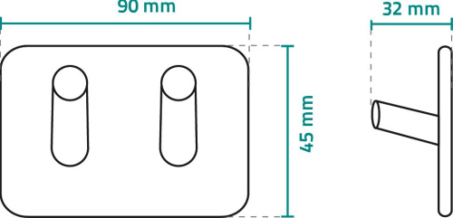Крючок Ridder 131040100 матовый, самоклеящийся фото 2