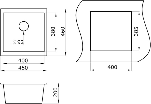 Комплект Paulmark Brilon PM104546-BLM черный металлик + Смеситель Paulmark Holstein Ho212065-418 для кухонной мойки, черный металлик фото 6