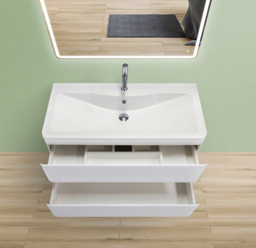 Мебель для ванной BelBagno Albano 100 подвесная, cemento verona grigio фото 2