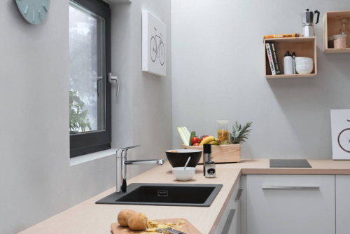 Смеситель Hansgrohe Focus M42 71806000 для кухонной мойки, хром фото 2