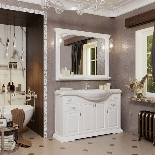 Мебель для ванной Opadiris Риспекто 120 белая матовая фото 3