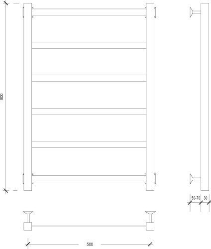 39 340 руб. Полотенцесушитель водяной Secado Корсико 1 80x50, черный матовый фото 5 Полотенцесушитель водяной Secado Корсико 1 80x50, черный матовый фото 5