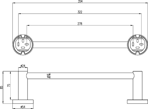 Полотенцедержатель Villeroy & Boch Elements Tender TVA15102100061 фото 2