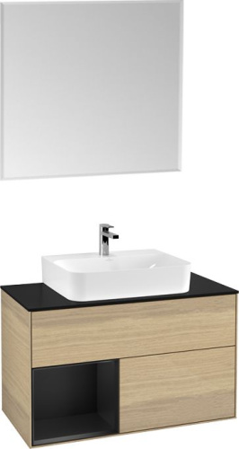 Мебель для ванной Villeroy & Boch Finion G112PDPC 100 с подсветкой и освещением стены фото 5