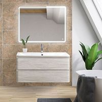 Тумба с раковиной BelBagno Albano 100 подвесная, rovere vintage bianco