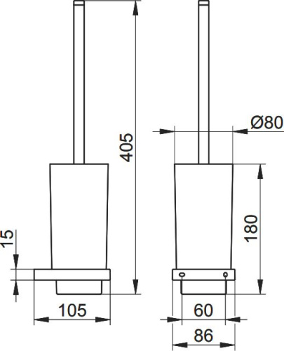 Ершик Keuco Edition 11 11164019000 хром фото 5 Ершик Keuco Edition 11 11164019000 хром фото 5