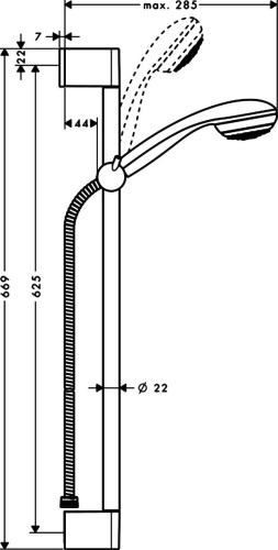 Душевой гарнитур Hansgrohe Crometta 85 27728000 Unica Crometta фото 6