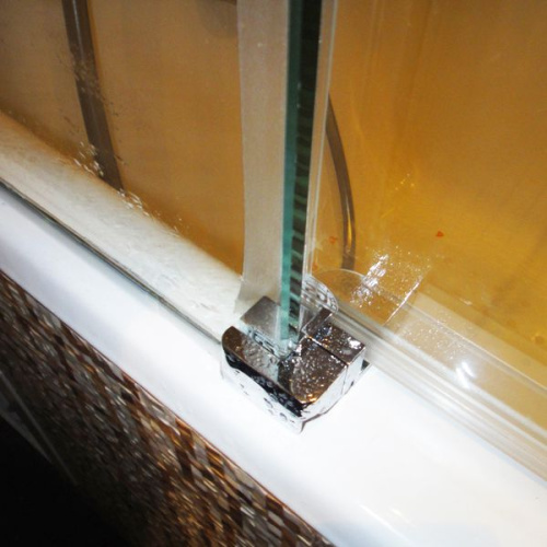 Шторка на ванну GuteWetter Slide Pearl GV-862 левая 85 см стекло бесцветное, профиль хром фото 5