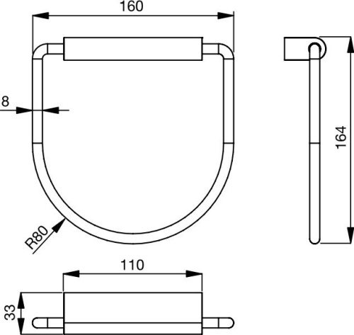 Полотенцедержатель Ideal Standard Connect кольцо фото 5