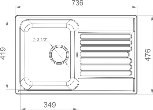 Мойка кухонная GranFest Quarz Z78 белый фото 3