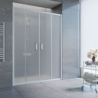 Душевая дверь в нишу Vegas Glass Z2P 150 07 10 профиль матовый хром, стекло сатин