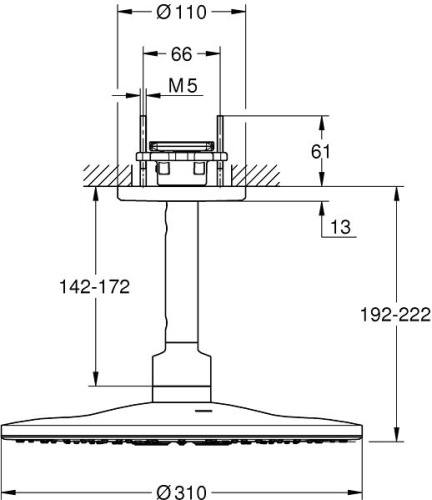 Верхний душ Grohe Rainshower SmartActive 26477LS0 фото 2