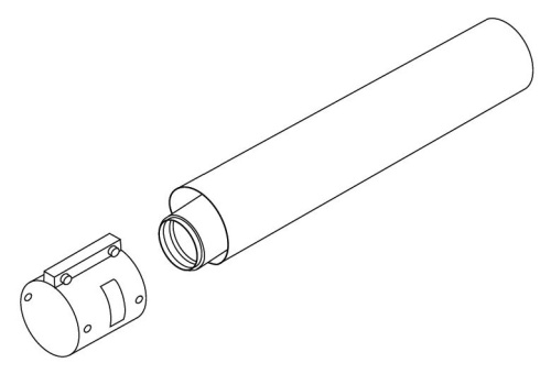 Удлинение дымохода Protherm 80/125 мм (высота: 0,5 м)