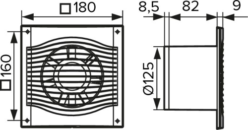 Вытяжной вентилятор Diciti Slim 5C chrome фото 2