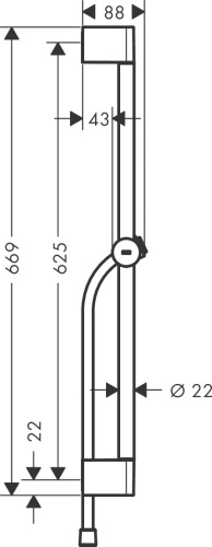Душевая штанга Hansgrohe Unica 24400000 65 см фото 4