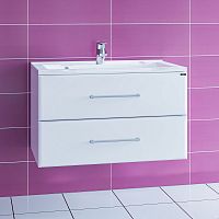 Мебель для ванной СанТа Омега 80 подвесная белая без доводчика