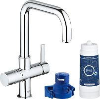 Смеситель Grohe Blue 120438 для кухонной мойки с фильтром, хром