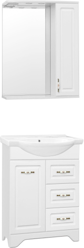 Мебель для ванной Style Line Олеандр-2 65 Люкс 3 ящика, белая фото 8