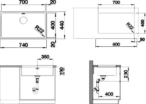 Мойка кухонная Blanco Andano 700-U фото 4