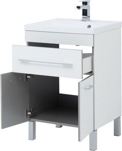 Мебель для ванной Aquanet Верона 58 белая, 1 ящик, 2 двери фото 11