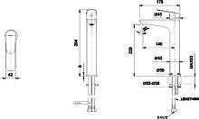 Смеситель Bravat Rhein F1429564BW-A-ENG для раковины, матовый черный