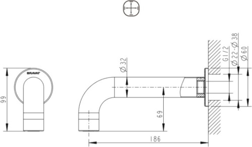 3 000 руб. Излив Bravat FS101C-RUS для ванны фото 2 Излив Bravat FS101C-RUS для ванны фото 2
