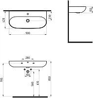 Раковина Bien Vokha MDLS09001FD1B7000 90 см, черная матовая