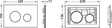 Кнопка смыва TECE Loop Modular 9240666 кнопка хром, стекло на выбор