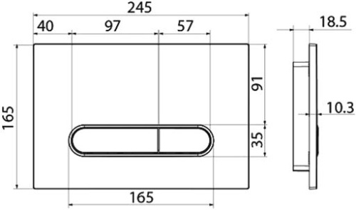 Кнопка смыва IDDIS Unifix UNI71MBi77 черная матовая фото 3