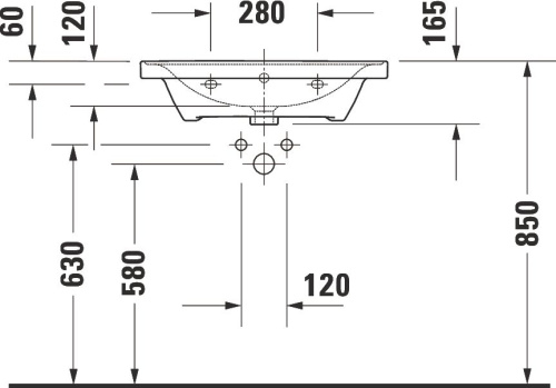 Раковина Duravit D-Neo 2367650000 фото 6