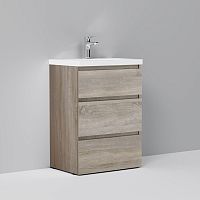 Тумба с раковиной AM.PM Gem S 60 напольная, светлый дуб